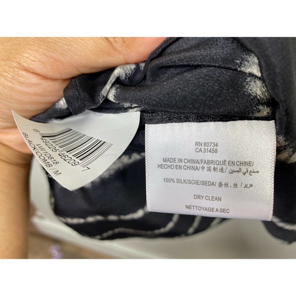 BCBGMaxazria Striped Top Empire Waist Blouse SZ M - Picture 6 of 10